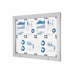 Vitrína Alpha SCA, 8x DIN A4, uzamykatelná, venkovní