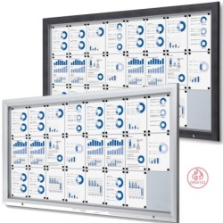 Vitrína PLUS SCT 24x DIN A4, antracitová, uzamykatelná