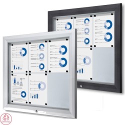 Vitrína PLUS SCT 6x DIN A4, antracitová, uzamykatelná, venkovní