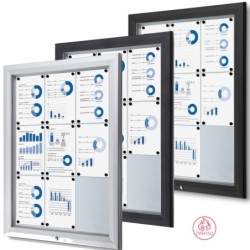 Vitrína PLUS SCT 9x DIN A4, antracitová, uzamykatelná, venkovní