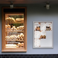 Vitrína Slim 4x A4, antracitová, uzamykatelná, venkovní