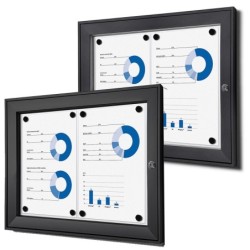 Vitrína PLUS SCS 2xDIN A4, černá, interiérová