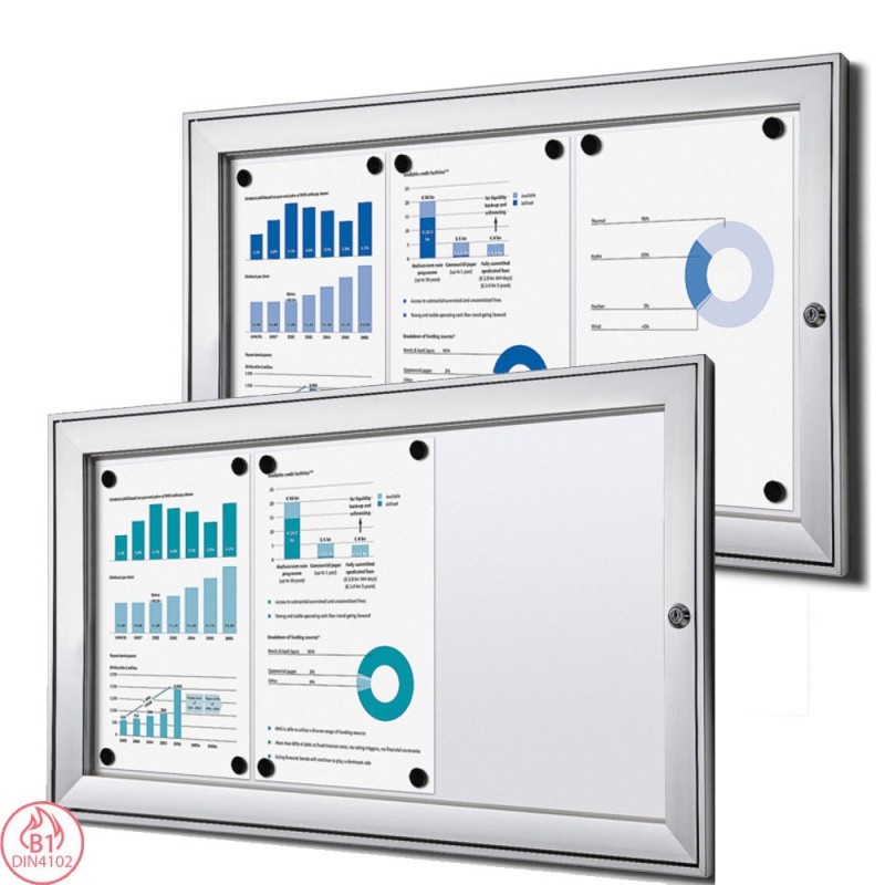 Vitrína PLUS SCS 3xDIN A4, certifikace B1, interiérová