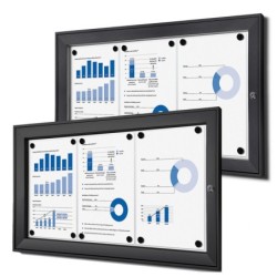 Vitrína PLUS SCS 3xDIN A4, černá, interiérová