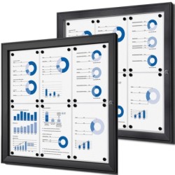 Vitrína PLUS SCS 6xDIN A4, černá, interiérová