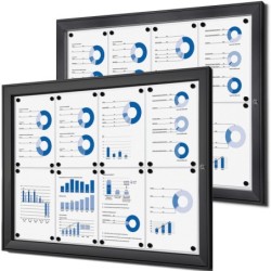 Vitrína PLUS SCS 8xDIN A4, černá, interiérová