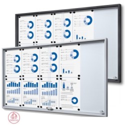 Vitrína SCSLG 10xDIN A4, antracitová, interiérová