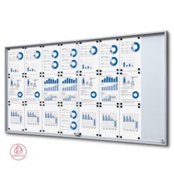Vitrína SCSLG 24xDIN A4, stříbrná, interiérová