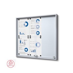 Vitrína SCSLG 6xDIN A4, stříbrná, interiérová