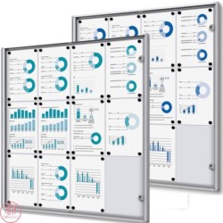 Vitrína ECO SCXS 12xDIN A4, stříbrná, certifikace B1, interiérová