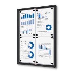 Vitrína ECO SCXS 4xDIN A4, černá, interiérová