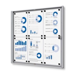 Vitrína ECO SCXS 6xDIN A4, stříbrná, certifikace B1, interiérová