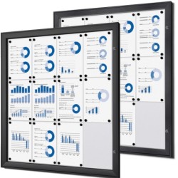 Vitrína PLUS SCS 12xDIN A4, černá, interiérová