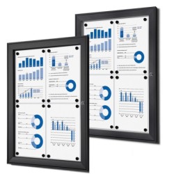 Vitrína PLUS SCS 4xDIN A4, černá, interiérová