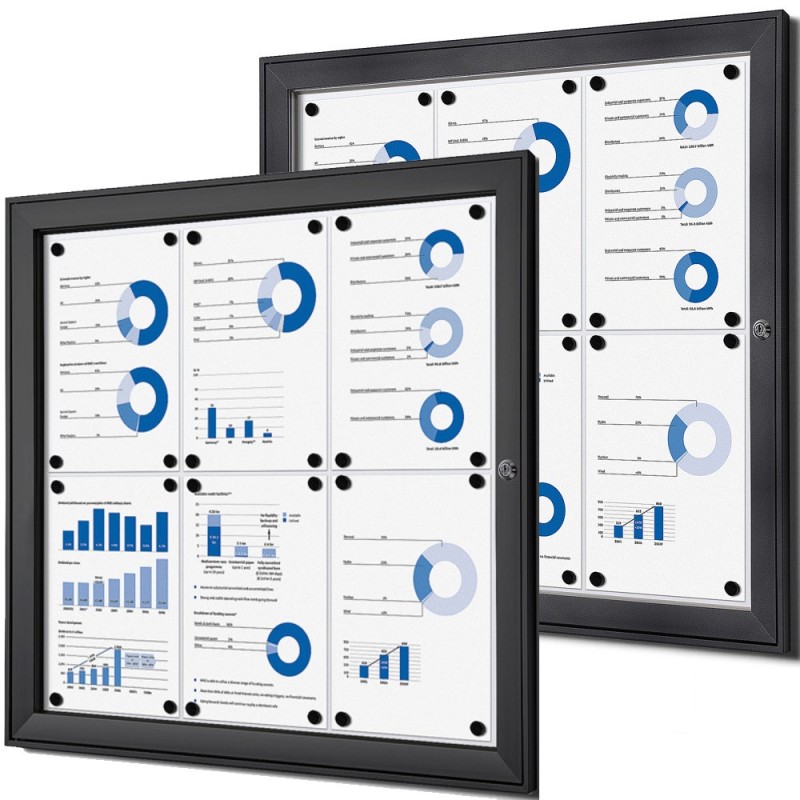 Vitrína PLUS SCS 6xDIN A4, černá, interiérová