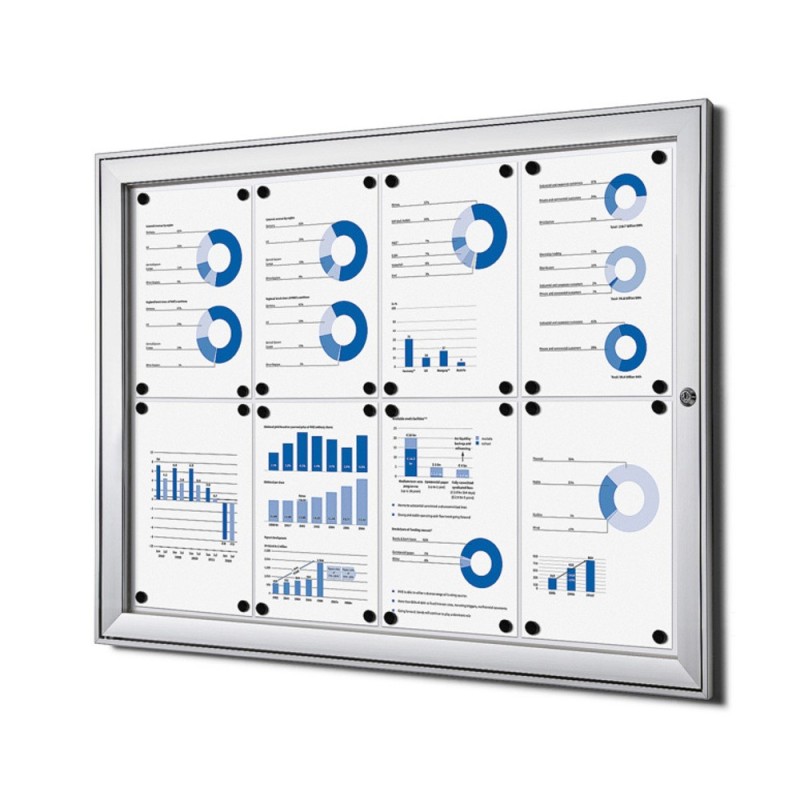 Vitrína PLUS SCS 8xDIN A4, certifikace B1, interiérová