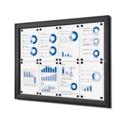 Vitrína PLUS SCS 8xDIN A4, černá, interiérová