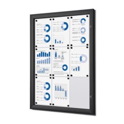 Vitrína PLUS SCS 9xDIN A4, antracitová, interiérová