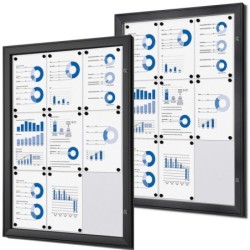 Vitrína PLUS SCS 9xDIN A4, černá, interiérová