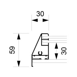 Vitrína SCSL 12xDIN A4, zaoblené bezpečnostní rohy, stříbrná, interiérová