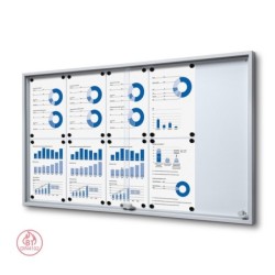 Vitrína SCSLG 10xDIN A4, stříbrná, interiérová