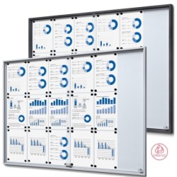 Vitrína SCSLG 18xDIN A4, antracitová, interiérová