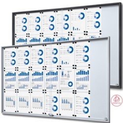 Vitrína SCSLG 21xDIN A4, antracitová, interiérová
