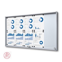 Vitrína SCSLR 10xDIN A4, stříbrná, interiérová