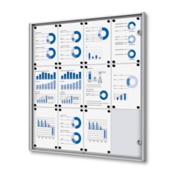 Vitrína ECO SCXS 12xDIN A4, stříbrná, interiérová
