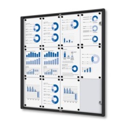 Vitrína ECO SCXS 12xDIN A4, černá, interiérová