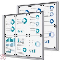 Vitrína ECO SCXS 6xDIN A4, stříbrná, certifikace B1, interiérová