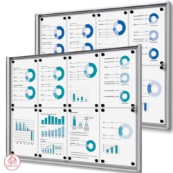 Vitrína ECO SCXS 8xDIN A4, stříbrná, certifikace B1, interiérová
